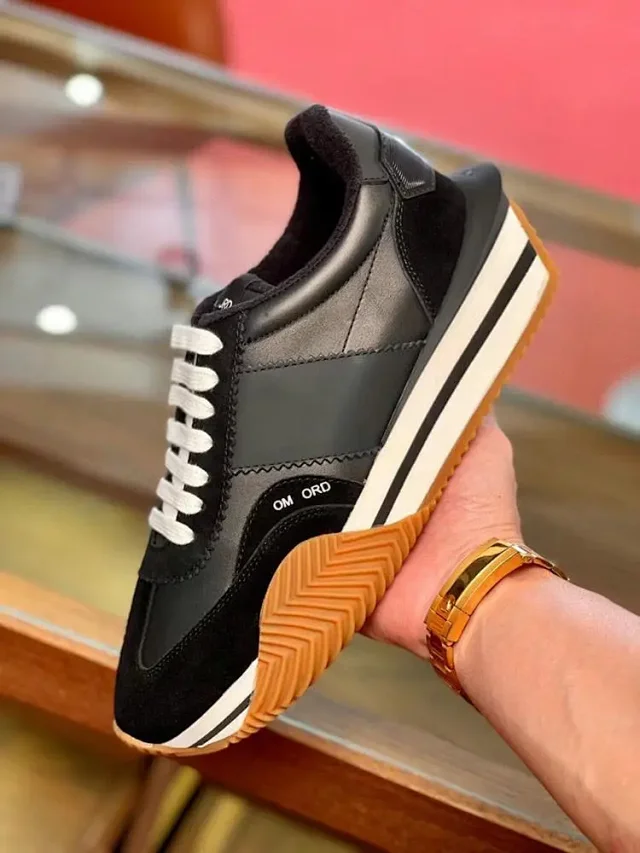 Unbranded Sneakers Low-top lace-up with striped platform soles product detail image 1
