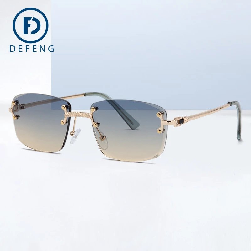 Unbranded Eyewear Rimless Square Gradient Sunglasses image 4
