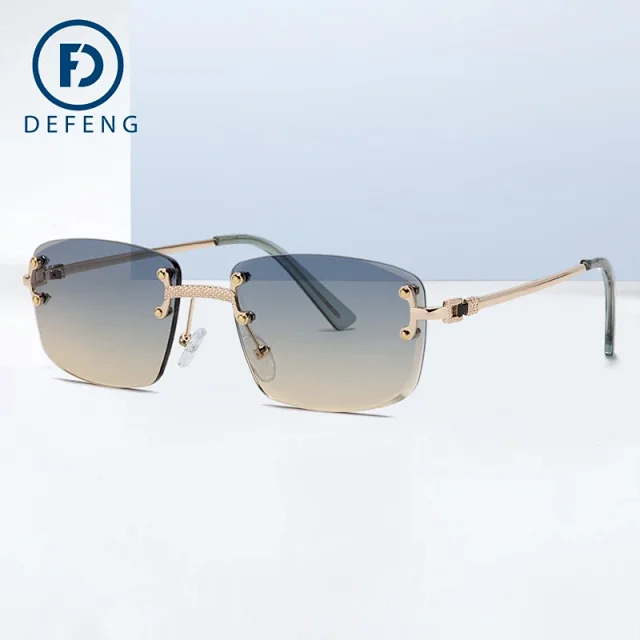 Unbranded Eyewear Rimless Square Gradient Sunglasses product detail image 4
