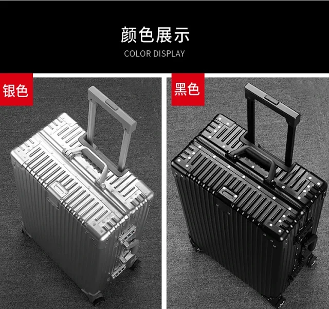 Unbranded Travel Bags Hard-shell ribbed spinner trolley suitcase product detail image 21