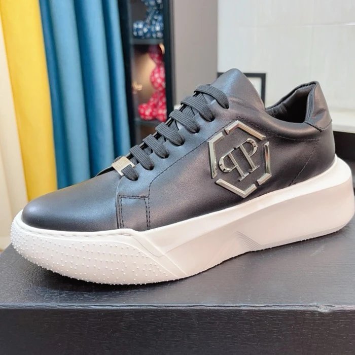 Philipp Plein Sneakers Low-Top with Hexagonal PP Logo Plaque and Platform Sole image 5
