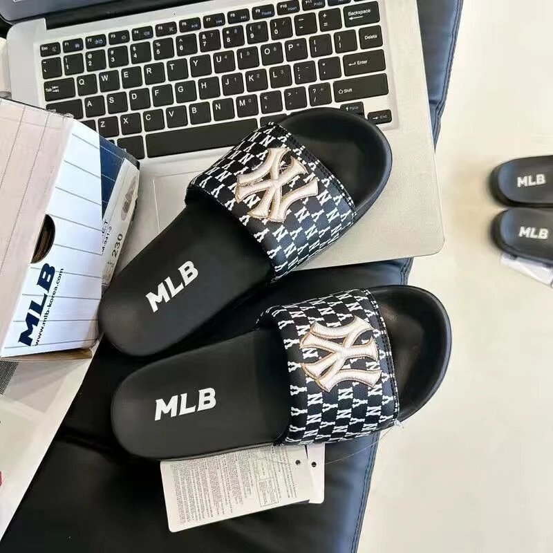 MLB Slippers NY Monogram Embroidered Slide image 2