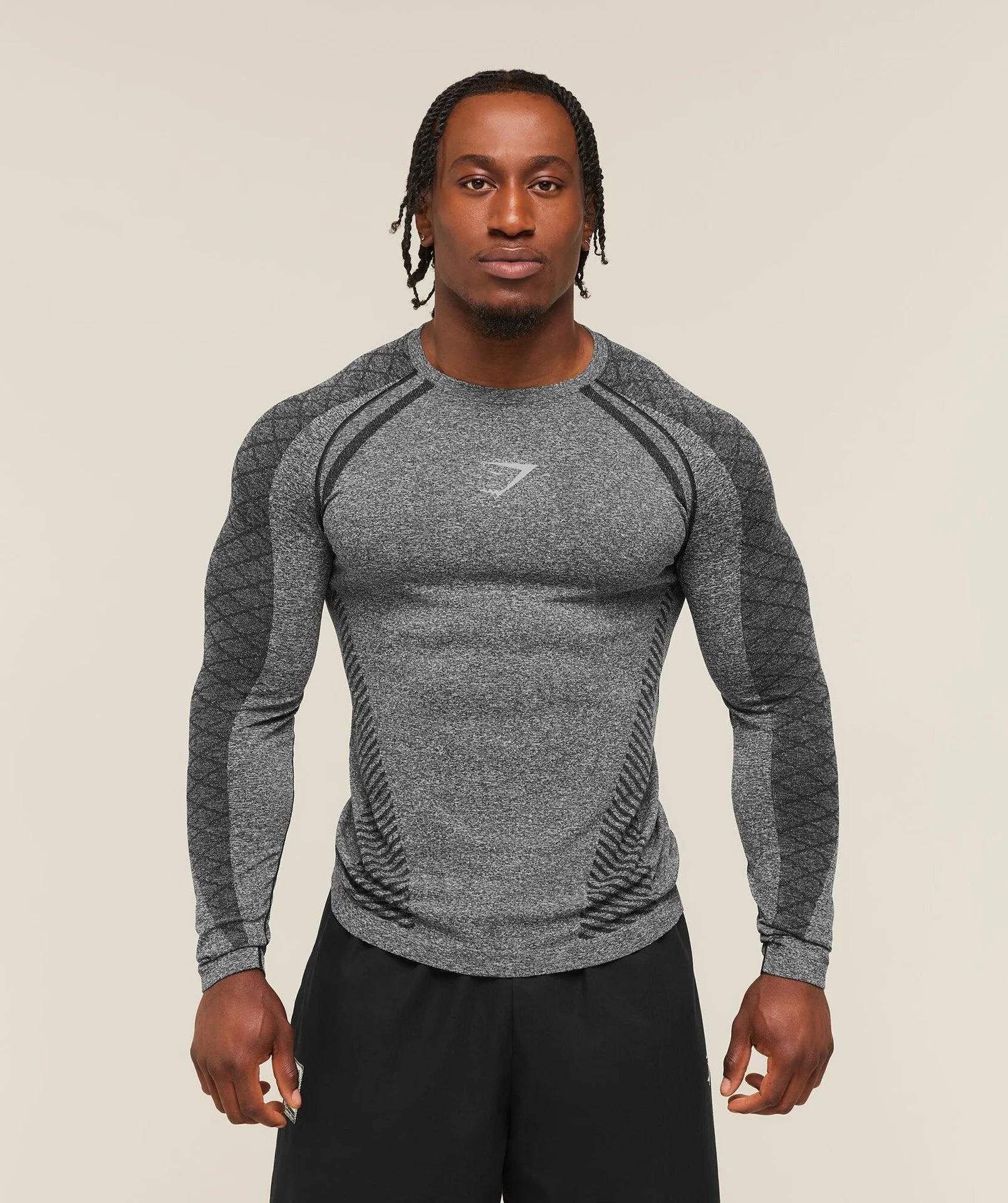 Gymshark Shirts Vital Seamless Long Sleeve T-Shirt — Dark gray