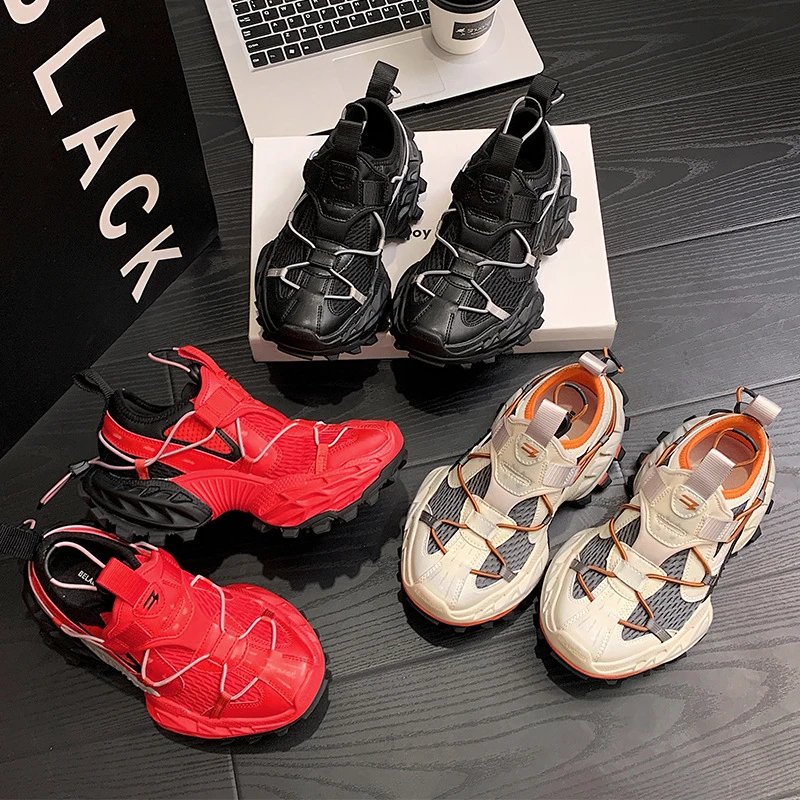 Unbranded Sneakers Chunky trail with bungee laces product image