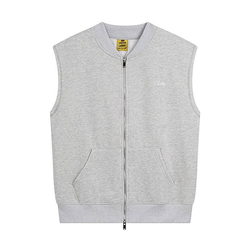Corteiz Shorts Alcatraz logo print — 6601 Grey vest (plus velvet)