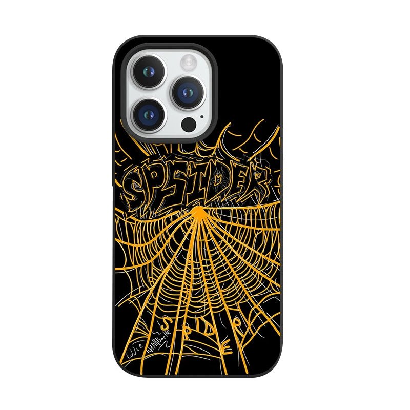 Unbranded Phone Cases Spiderweb Graphic — Large Hole Frosted Soft Black—ZJ Payment 3