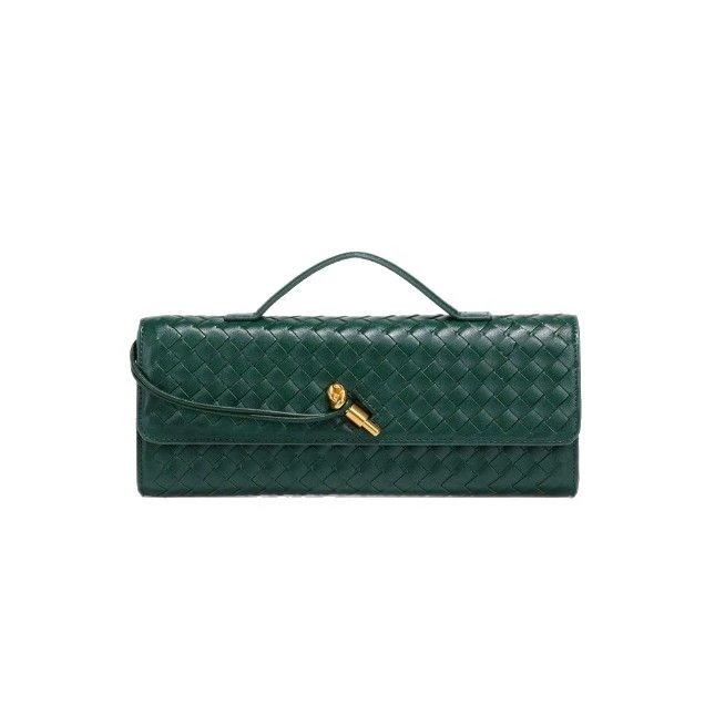 Unbranded Crossbody Bags Woven top-handle flap bag with gold-tone turn-lock image 5