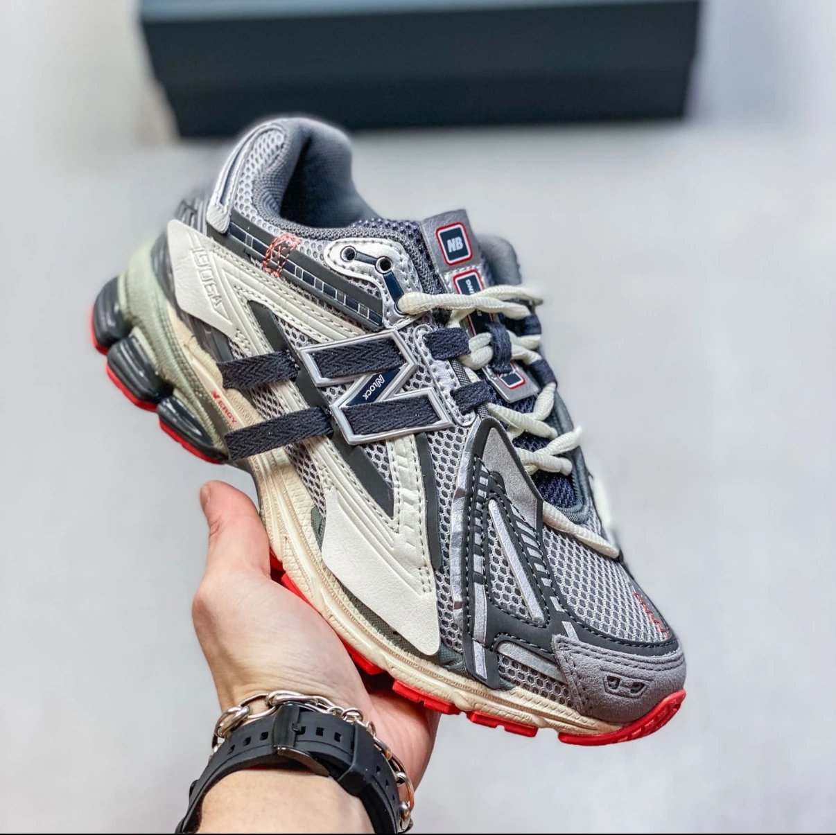 New Balance Sneakers 1906A distressed deconstructed design with ribbon laces — 7
