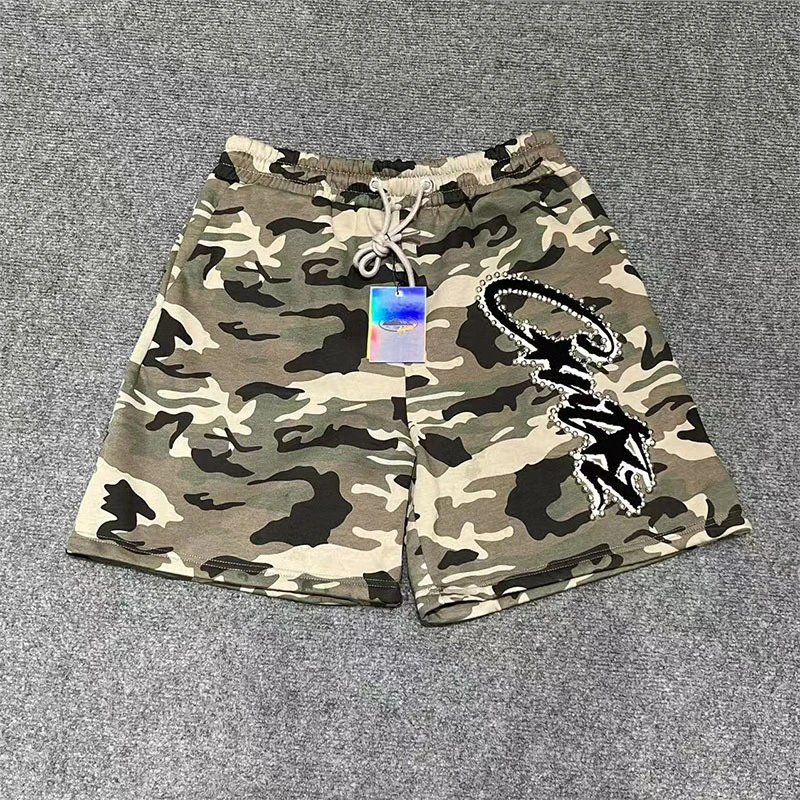 Corteiz Shorts Alcatraz logo print — 8341 Camouflage