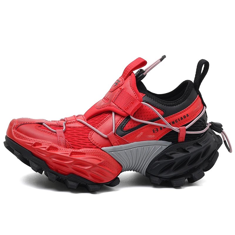 Unbranded Sneakers Chunky trail with bungee laces — Red