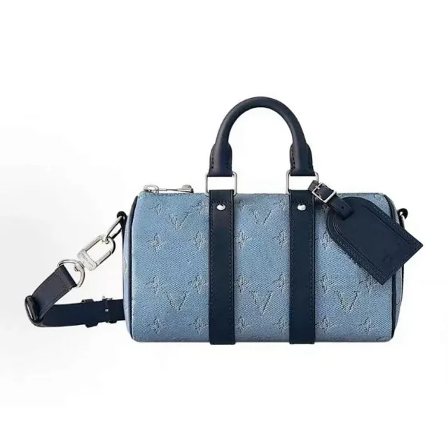 Unbranded Shoulder Bags Mini duffel bag with monogram print and detachable strap product detail image 2
