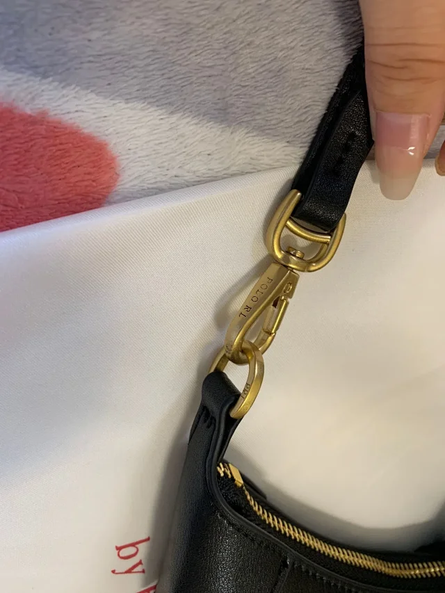Lauren Ralph Shoulder Bags Mini crescent bag with gold-tone logo plaque product detail image 10