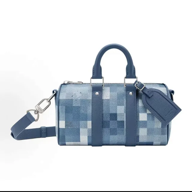 Unbranded Shoulder Bags Mini duffel bag with monogram print and detachable strap product detail image 3