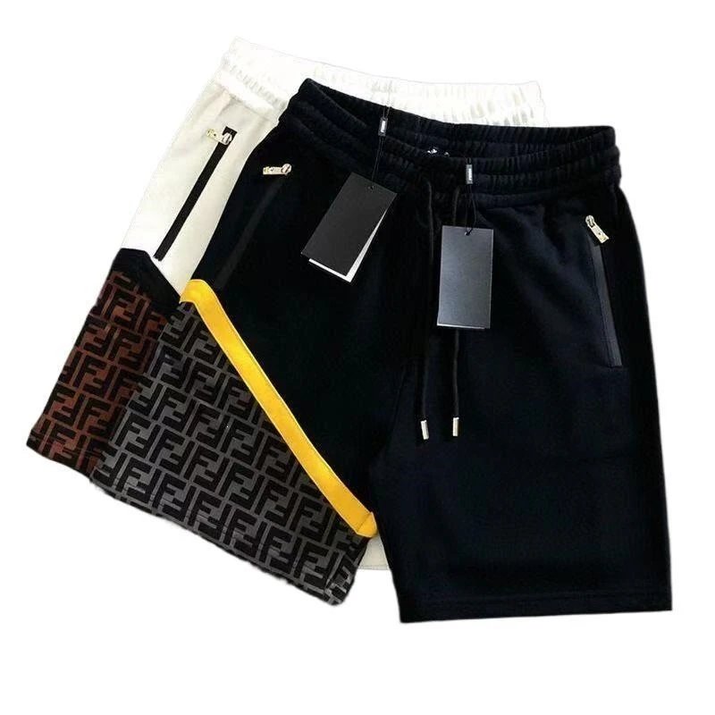 Fendi Shorts Drawstring with FF monogram panel and zip pockets image 5