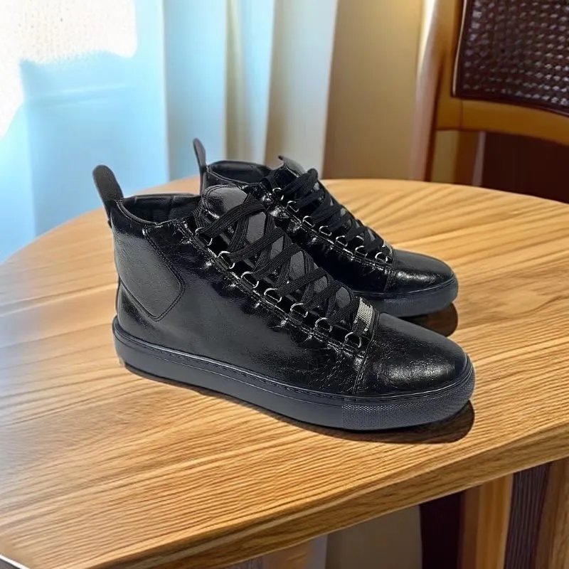 Unbranded Sneakers High-Top Lace-Up with Metal Eyelets product image