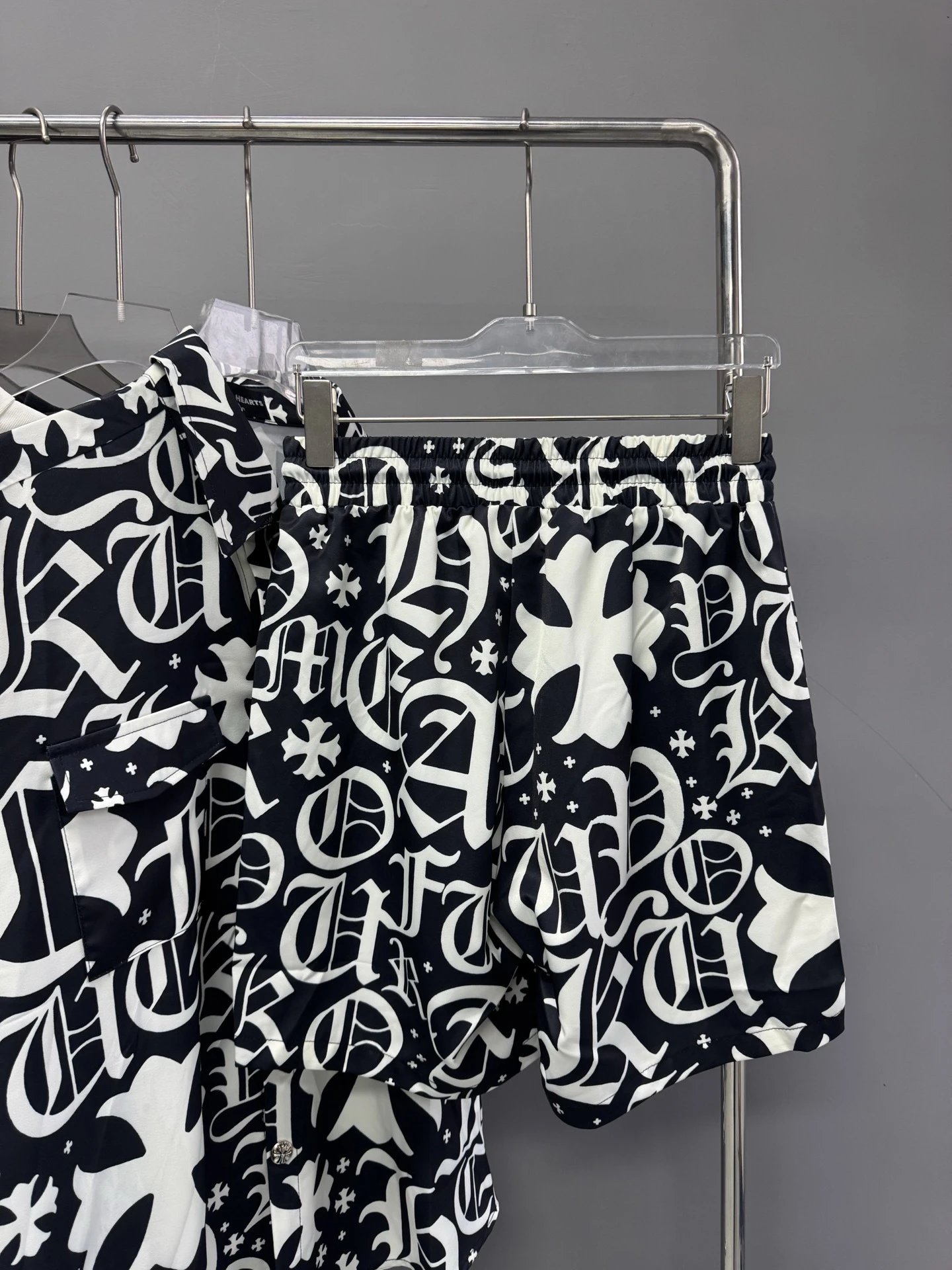 Chrome Hearts Shorts Printed Drawstring — KL06 black