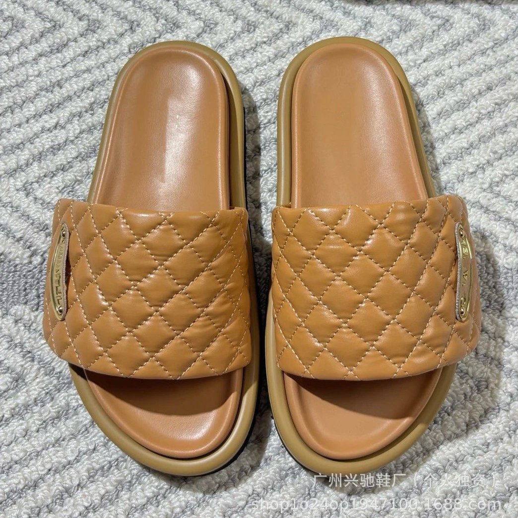 Unbranded Slippers Quilted Platform Slide image 2