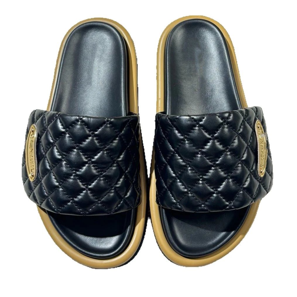 Unbranded Slippers Quilted Platform Slide image 5