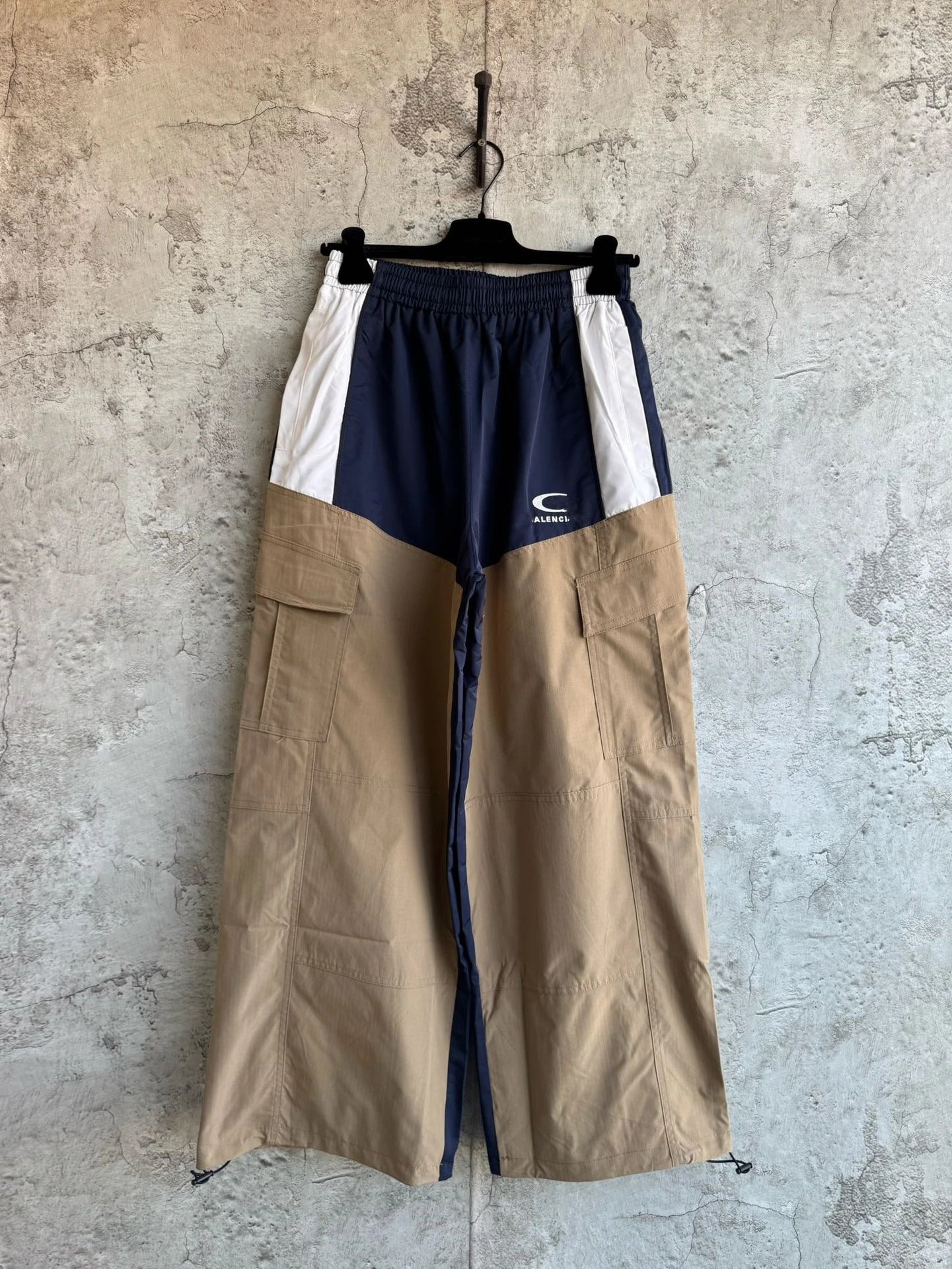 Unbranded Trousers Wide-Leg Color-Block Cargo — Picture color