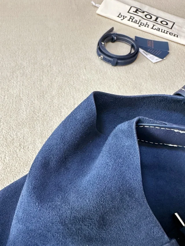 Polo Ralph Lauren Handbags Suede small tote bag with pony embroidery product detail image 19