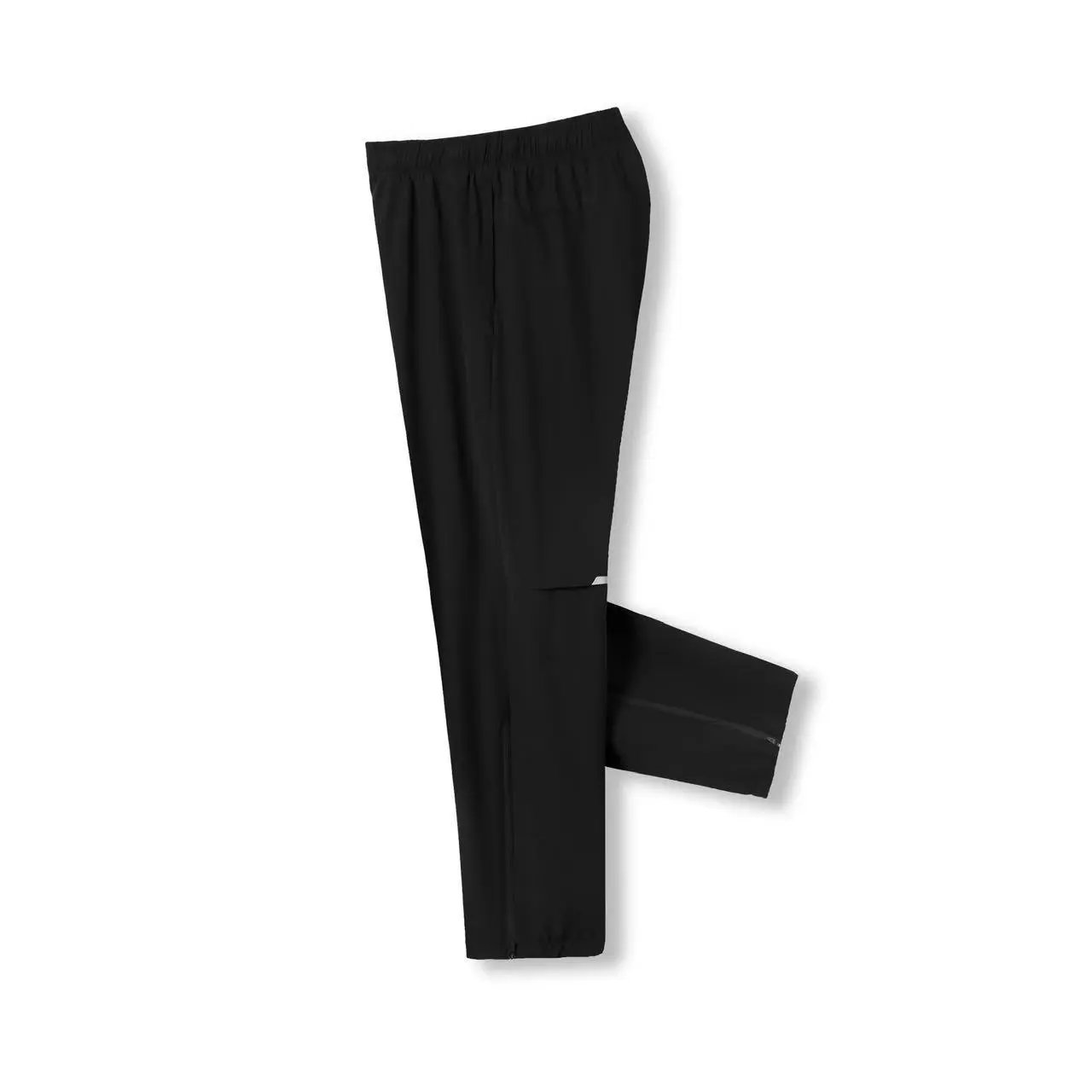 On Trousers Tapered Running Pants with Zipped Ankle Cuffs — Black