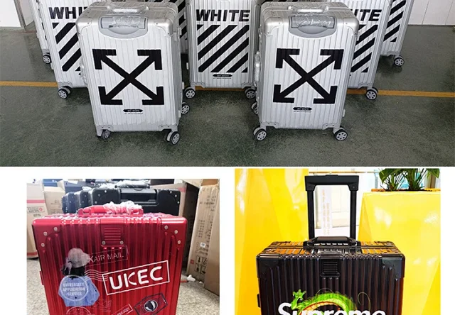Unbranded Travel Bags Hard-shell ribbed spinner trolley suitcase product detail image 6