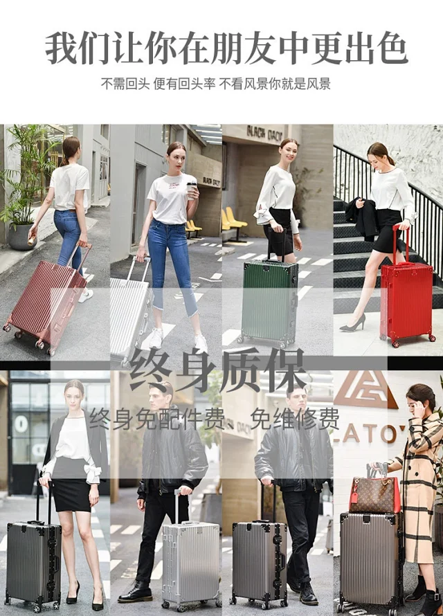 Unbranded Travel Bags Hard-shell ribbed spinner trolley suitcase product detail image 44