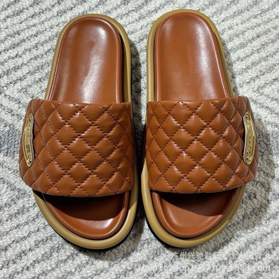 Unbranded Slippers Quilted Platform Slide image 4