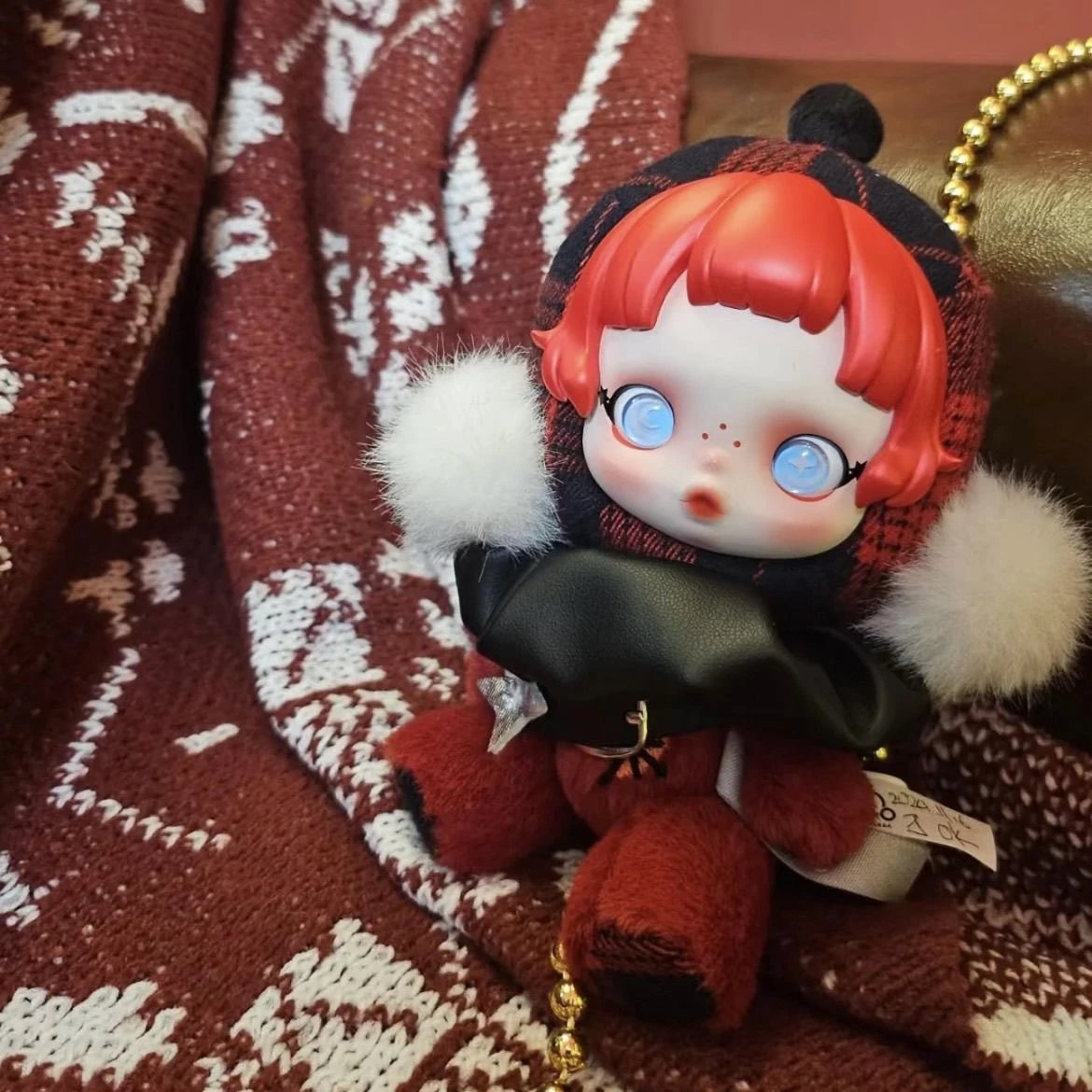 POP MART Uncategorized SKULLPANDA Winter Symphony Plush Doll — Rock music
