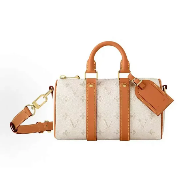 Unbranded Shoulder Bags Mini duffel bag with monogram print and detachable strap product detail image 21