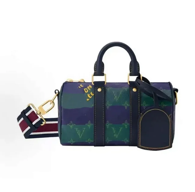 Unbranded Shoulder Bags Mini duffel bag with monogram print and detachable strap product detail image 25