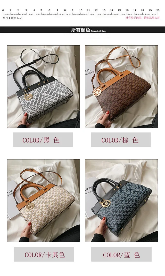 ELKORS Handbags Monogram top-handle satchel with detachable shoulder strap product detail image 2