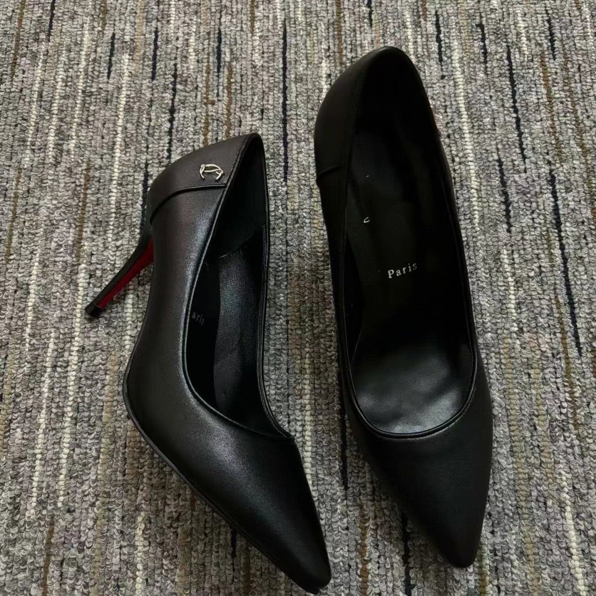 Unbranded High Heels Pointed-Toe Rhinestone Mesh Stiletto Pumps — 8 Wear it yourself and don't shoot it.