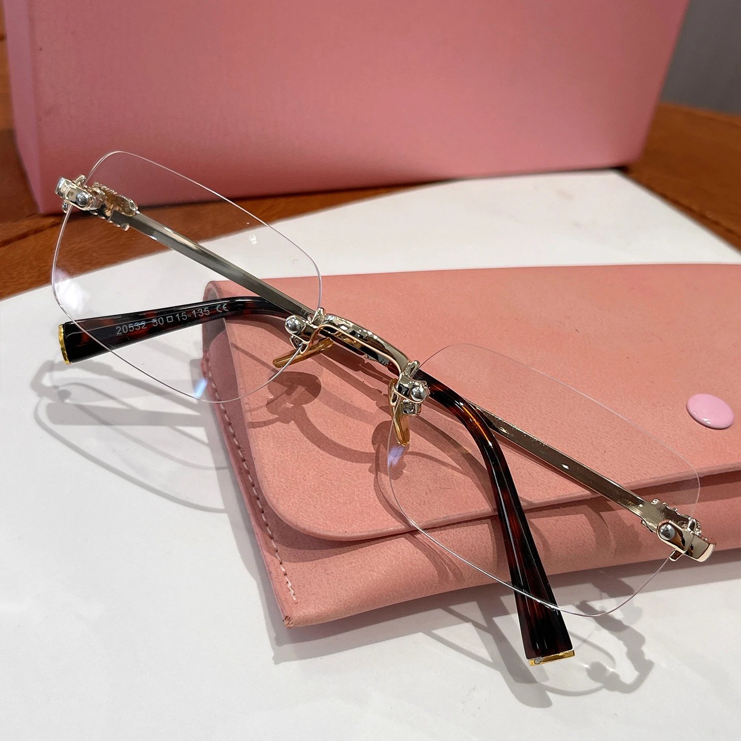 Miu Eyewear Rimless rectangular sunglasses image 4