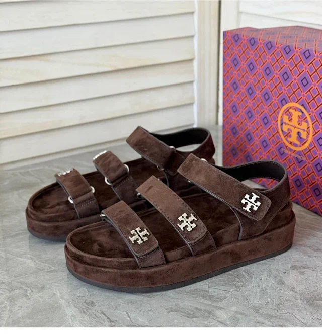 Tory Burch Sandals Kira platform with logo-embellished adjustable straps product detail image 7