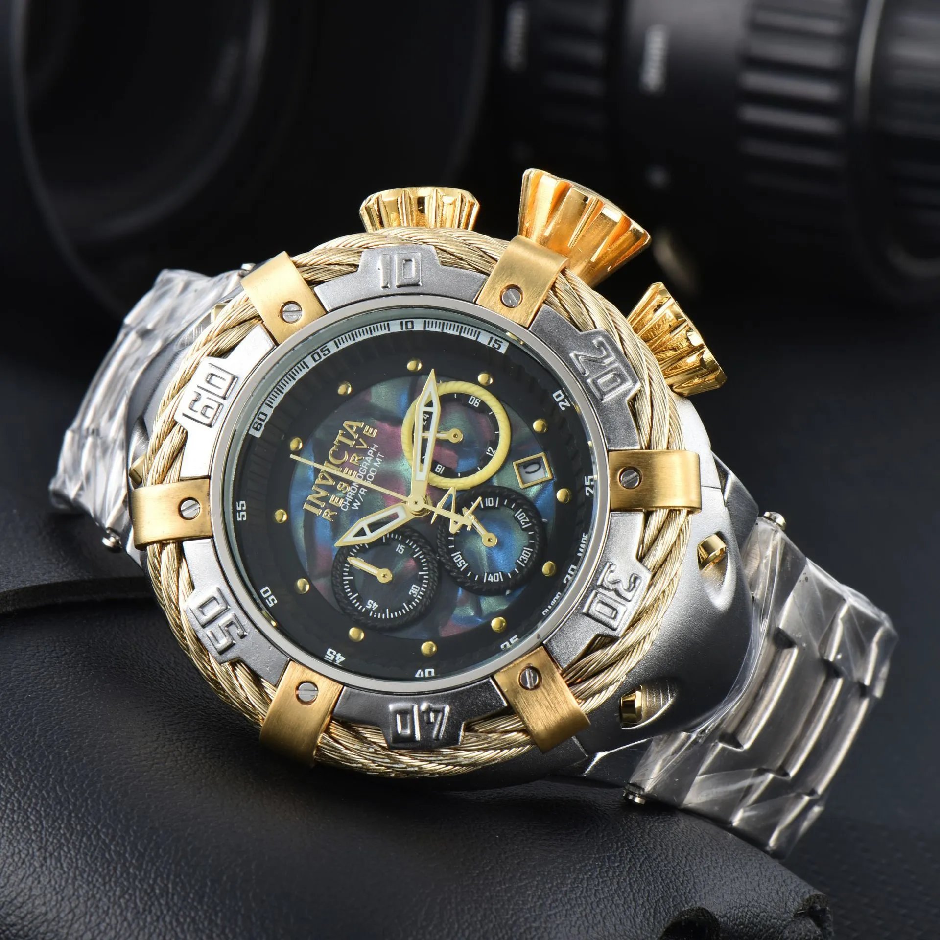 Invicta Watches Oversized Cable-Bezel Chronograph Watch image 5