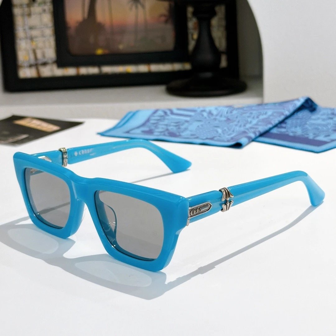 Chrome Hearts Eyewear Oversized square-frame sunglasses with decorative metal temple hardware image 2