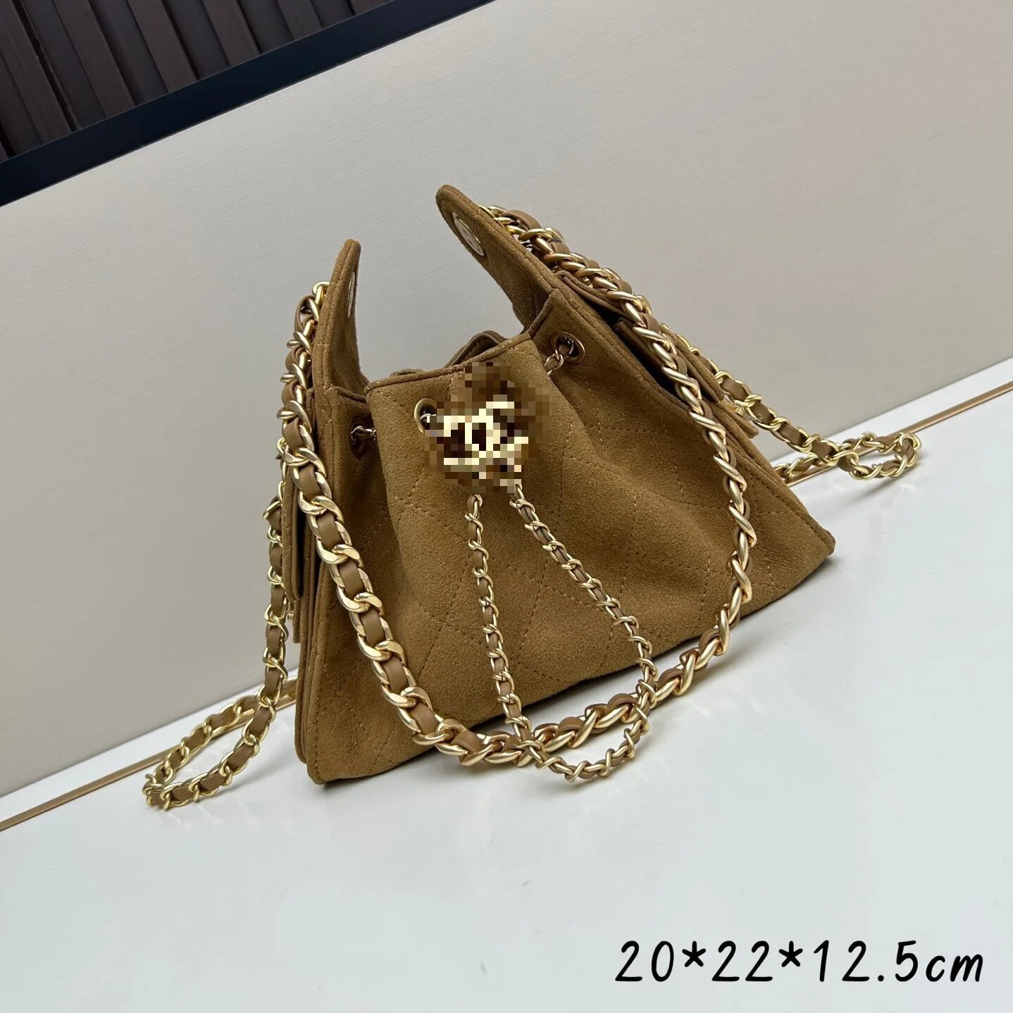 Unbranded Shoulder Bags Quilted drawstring chain bag image 3