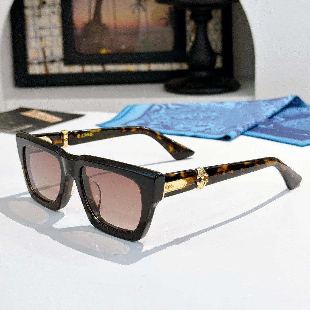 Chrome Hearts Eyewear Oversized square-frame sunglasses with decorative metal temple hardware image 3