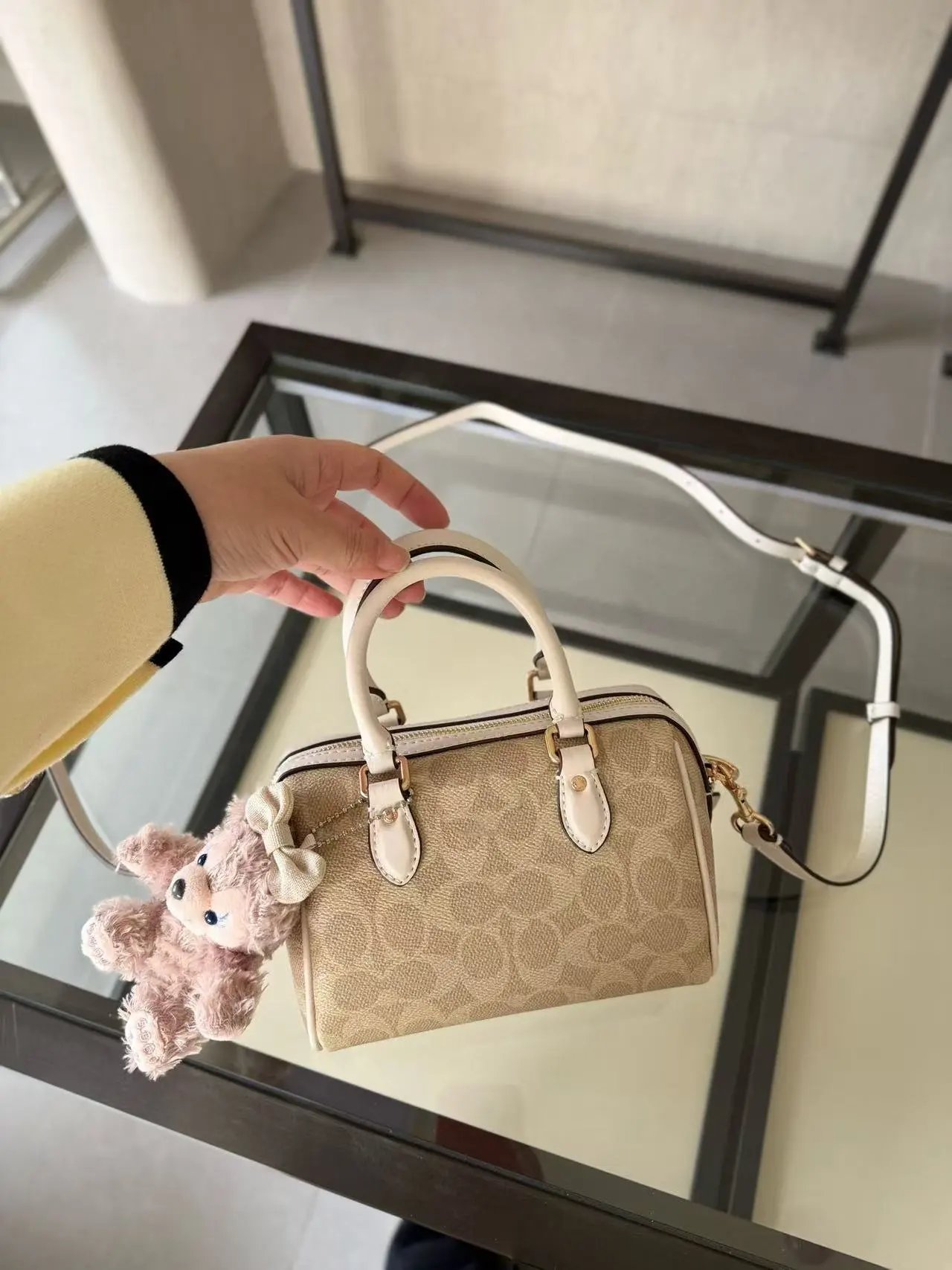 Coach Handbags Rowan Satchel — Vanilla White
