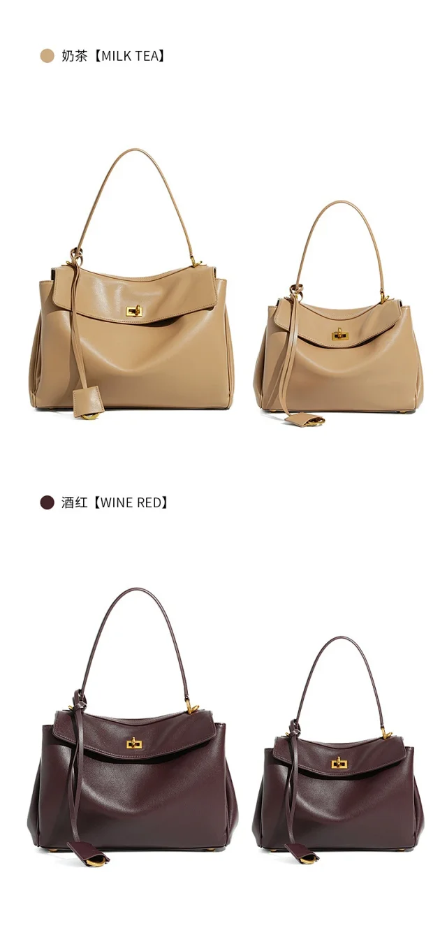 Unbranded Handbags Top-handle handbag with flap and turn-lock closure product detail image 18