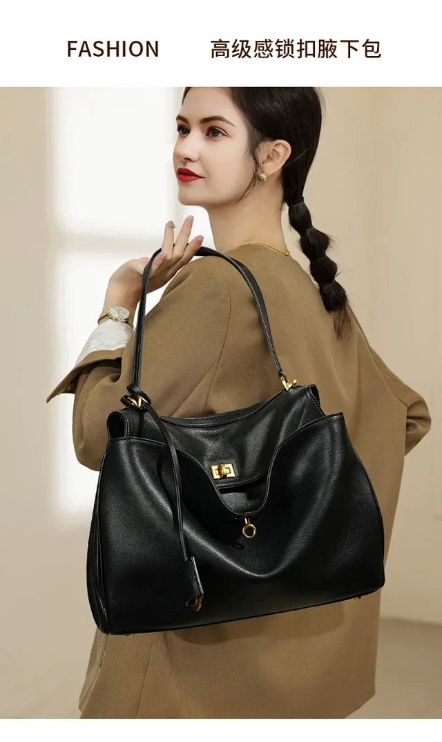 Unbranded Handbags Top-handle handbag with flap and turn-lock closure product detail image 2