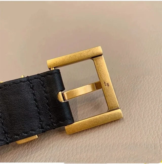 Saint Laurent Belts YSL Monogram Buckle Leather Belt product detail image 2