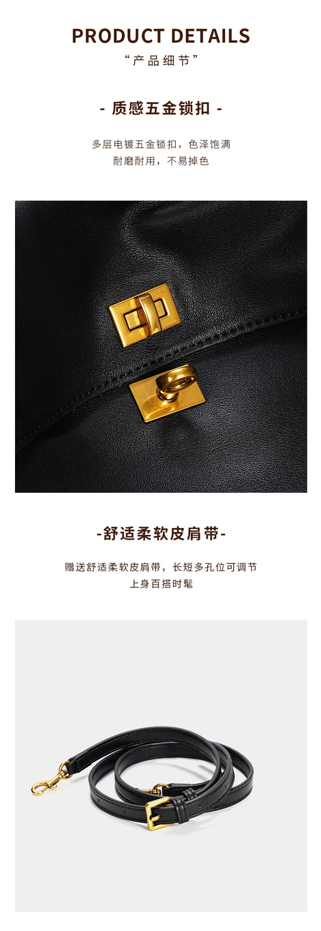Unbranded Handbags Top-handle handbag with flap and turn-lock closure product detail image 13