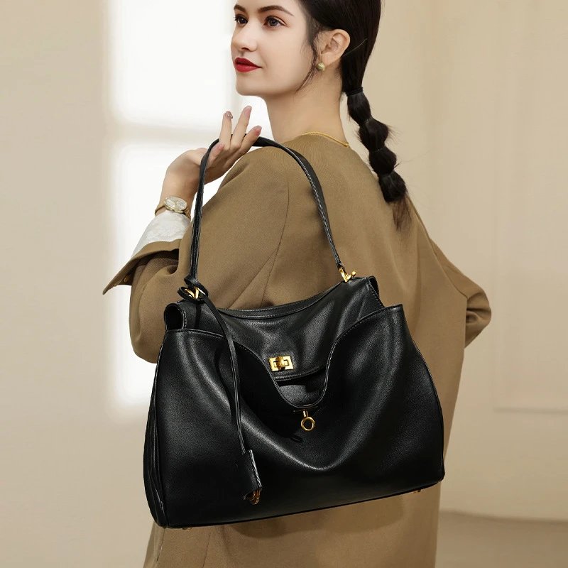 Unbranded Handbags Top-handle handbag with flap and turn-lock closure image 2