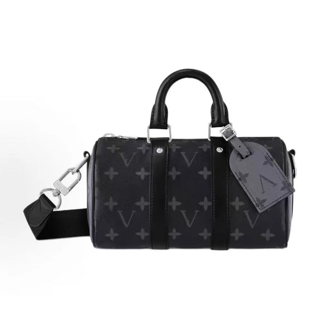 Unbranded Shoulder Bags Mini duffel bag with monogram print and detachable strap image 3