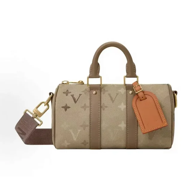 Unbranded Shoulder Bags Mini duffel bag with monogram print and detachable strap product detail image 8