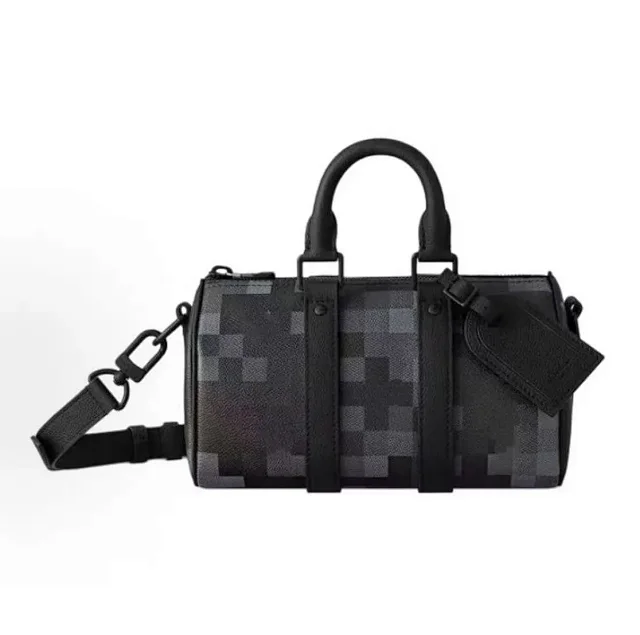 Unbranded Shoulder Bags Mini duffel bag with monogram print and detachable strap product detail image 4