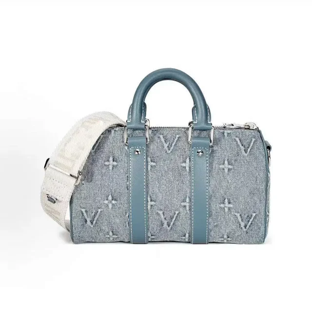 Unbranded Shoulder Bags Mini duffel bag with monogram print and detachable strap product detail image 17