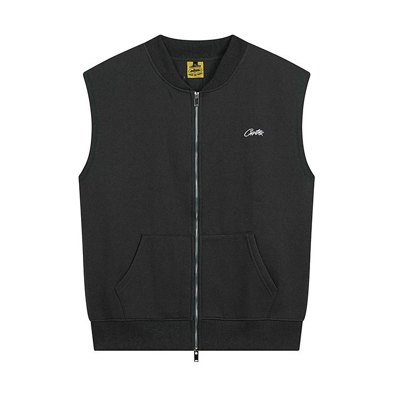 Corteiz Shorts Alcatraz logo print — 6601 Black vest (plus velvet)